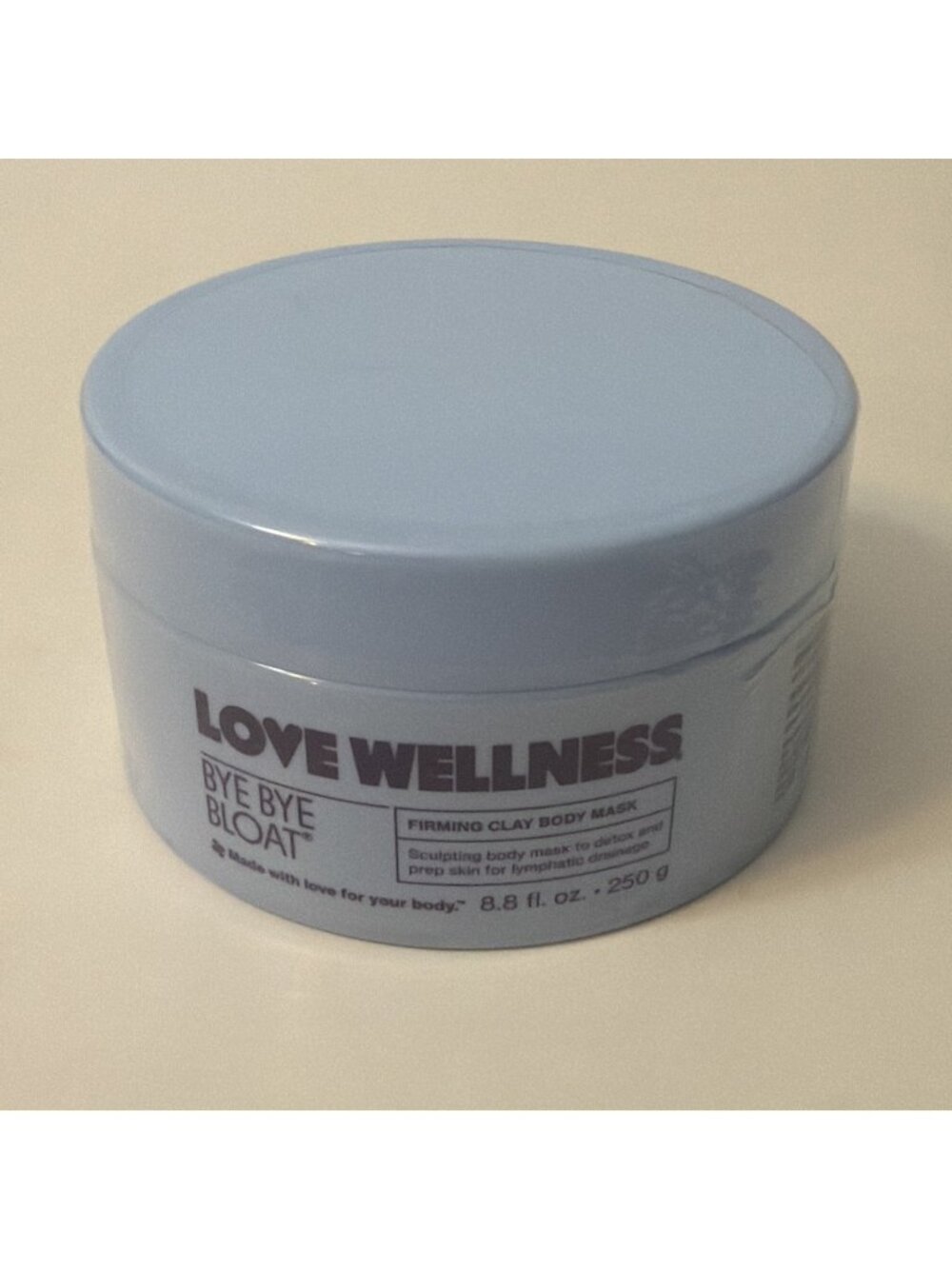 LOVE WELLNESS Bye Bye Bloat Firming Clay Body Mask 8.8oz SEALED